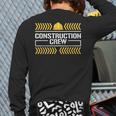 Matching Boys And Dad Mom Construction Digger Birthday Party Long Sleeve T-Shirt Back Print