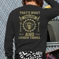 Men Dad That's What I Do I Fix Stuff And I Know Things Long Sleeve T-Shirt Back Print Men Dad That's What I Do I Fix Stuff And I Know Things Long Sleeve T-Shirt Back Print