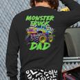 Monster Truck Dad Family Matching Birthday Party Fathers Day Long Sleeve T-Shirt Back Print