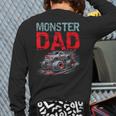 Monster Truck Dad Father's Day Men Long Sleeve T-Shirt Back Print Monster Truck Dad Father's Day Men Long Sleeve T-Shirt Back Print
