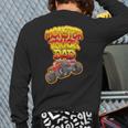 Monster Truck Dad Hot Red Graffiti Style Long Sleeve T-Shirt Back Print