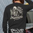 Mustache Dad Father’s Day Save A Horse Ride A Mustache Long Sleeve T-Shirt Back Print
