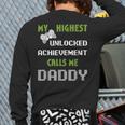 Nerdy Father Day Gamer Dad Daddy Men Love Video Gaming Long Sleeve T-Shirt Back Print