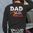 Ninja Birthday Party Dad Of The Birthday Ninja Small Long Sleeve T-Shirt Back Print
