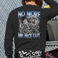 No More Mr Nice Guy Alpha Wolf Meme Dad Papa Men Long Sleeve T-Shirt Back Print