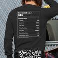Nutrition Facts Dad Father's Day Shirt For Men Dad Long Sleeve T-Shirt Back Print