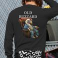 Old Buzzard Bird Old Man Grandpa Recliner Dads Joke Long Sleeve T-Shirt Back Print