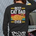 Orange Cat Best Cat Dad Ever Orange Tabby Cat Long Sleeve T-Shirt Back Print