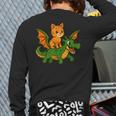 Orange Cat Dragon Riding Animal Lover Mom Dad Kids Long Sleeve T-Shirt Back Print Orange Cat Dragon Riding Animal Lover Mom Dad Kids Long Sleeve T-Shirt Back Print