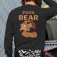 Papa Bear Bears Animal Pun Lover Dad Father Daddy Father's Long Sleeve T-Shirt Back Print