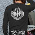 Papa Like A Grandpa Fathers Day Rocker Dad Rock Music Men Long Sleeve T-Shirt Back Print