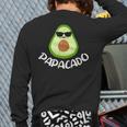 Papacado Avocado Dad Daddy Father's Day Long Sleeve T-Shirt Back Print