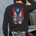 Papi Puerto Rican Dad Puerto Rico Pride Boricua Father's Day Long Sleeve T-Shirt Back Print