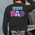 Parents Mom Spider Dad Matching Family Birthday Long Sleeve T-Shirt Back Print