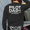 Pilot Art For Dad Men Aviation Airplane Aircraft Pilot Small Long Sleeve T-Shirt Back Print