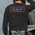 Pink Dad Est 2026 Logo Father 2026 Loading New Dad 2026 Long Sleeve T-Shirt Back Print