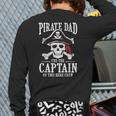 Pirate Dad I Be The Captain Of This Here Crew Pirate Dad Long Sleeve T-Shirt Back Print