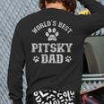Pitsky Dog Dad World's Best Pitsky Daddy Men Women Girls Kids Long Sleeve T-Shirt Back Print