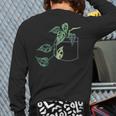 Plant Dad Plant Mom Grow Monstera Adansonii Urban Gardener Long Sleeve T-Shirt Back Print