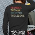 Plumber The Man The Myth The Legend Dad Hero Long Sleeve T-Shirt Back Print Plumber The Man The Myth The Legend Dad Hero Long Sleeve T-Shirt Back Print