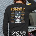 Pomsky Anatomy Dog Mom Dad Long Sleeve T-Shirt Back Print