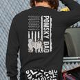 Pomsky Dad American Flag Pomsky Owner Pomsky Lover Long Sleeve T-Shirt Back Print
