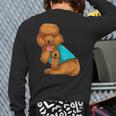 Poodle I Love Dad Tattoo Apparel Dog Dad Dads For Men Women Long Sleeve T-Shirt Back Print