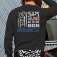 Proud Army Dad Soldier Son Patriotic Veterens Long Sleeve T-Shirt Back Print