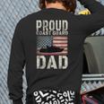 Proud Coast Guard Dad USCG American Flag T-Shirt Long Sleeve T-Shirt Back Print