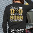Proud Dad Of A 2026 Graduate Senior 2026 Grad Family Long Sleeve T-Shirt Back Print