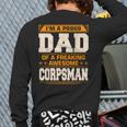 Proud Dad Of Awesome Corpsman Father's Day Long Sleeve T-Shirt Back Print