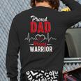 Proud Dad Of a Heart Warrior CHD Awareness Shirt Gift Long Sleeve T-Shirt Back Print