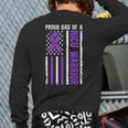 Proud NICU Dad Of NICU Warrior Micro Preemie Baby Father Long Sleeve T-Shirt Back Print
