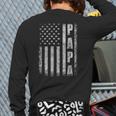 Proud Papa Fathers Day 2025 Dad America USA Flag Long Sleeve T-Shirt Back Print