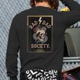 Rad Dad Society Cool Dad Club Dad Life Tee Fathers Day Long Sleeve T-Shirt Back Print