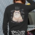 Ragdoll Cat Anatomy Cute Pet Mom Dad Cream Bicolor Long Sleeve T-Shirt Back Print