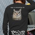 Rage Is Consuming Me Silly Staring Cat Meme Dad Mom Long Sleeve T-Shirt Back Print Rage Is Consuming Me Silly Staring Cat Meme Dad Mom Long Sleeve T-Shirt Back Print