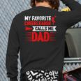 Red Cheer Dad Family Father Cheerleader Squad Long Sleeve T-Shirt Back Print