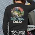 Reel Cool Dad Fishing Vintage Retro Father's Day Long Sleeve T-Shirt Back Print