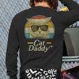 Retro Cat Daddy 80s 90s Style Sunglasses Long Sleeve T-Shirt Back Print