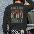 Retro Cheer Dad Straight Outta Money Long Sleeve T-Shirt Back Print