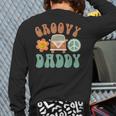 Retro Groovy Daddy Matching Family Birthday Party Long Sleeve T-Shirt Back Print