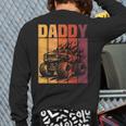 Retro Monster Truck Daddy Matching Family Birthday Party Long Sleeve T-Shirt Back Print