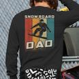 Retro Snowboard Dad Snowboarding Father Snowboarder Dad Long Sleeve T-Shirt Back Print
