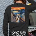 The Scream Cat Parody For Kitty Cat Lover Cat Mom Cat Dad Long Sleeve T-Shirt Back Print