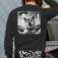Shiba Inu Dog Dad Mom Graphic Selfie UFOs Weird Aliens Long Sleeve T-Shirt Back Print
