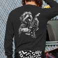 Shih Tzu Dog Playing Electric Guitar Rock Dog Dad Men Women Kids Long Sleeve T-Shirt Back Print