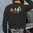 The Simpsons Father's Day Homer And Kids Bike Ride With Dad Long Sleeve T-Shirt Back Print