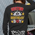 Sister Of The Birthday Boy Family Matching Dad Mom Long Sleeve T-Shirt Back Print