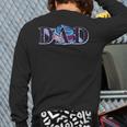 Space Dad Family Matching Mom Space Birthday Theme Party Long Sleeve T-Shirt Back Print